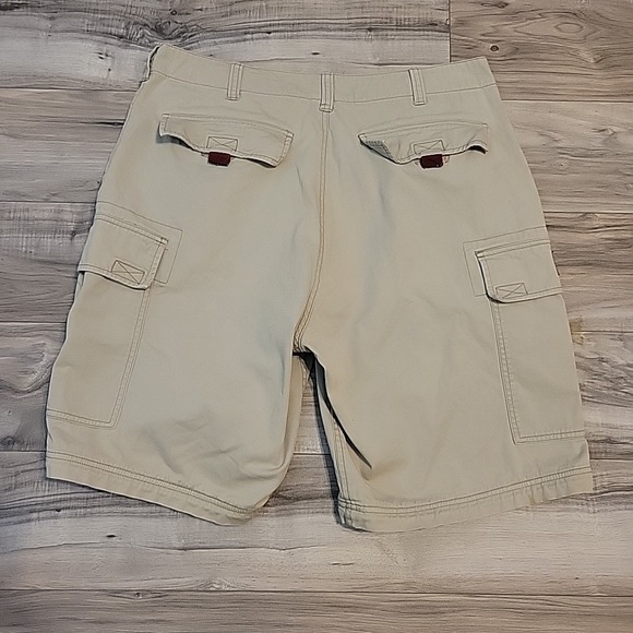 VTG Abercrombie‎ & Fitch Cargo Shorts Mens Large Beige Baggy Loose Outdoor - Picture 5 of 10